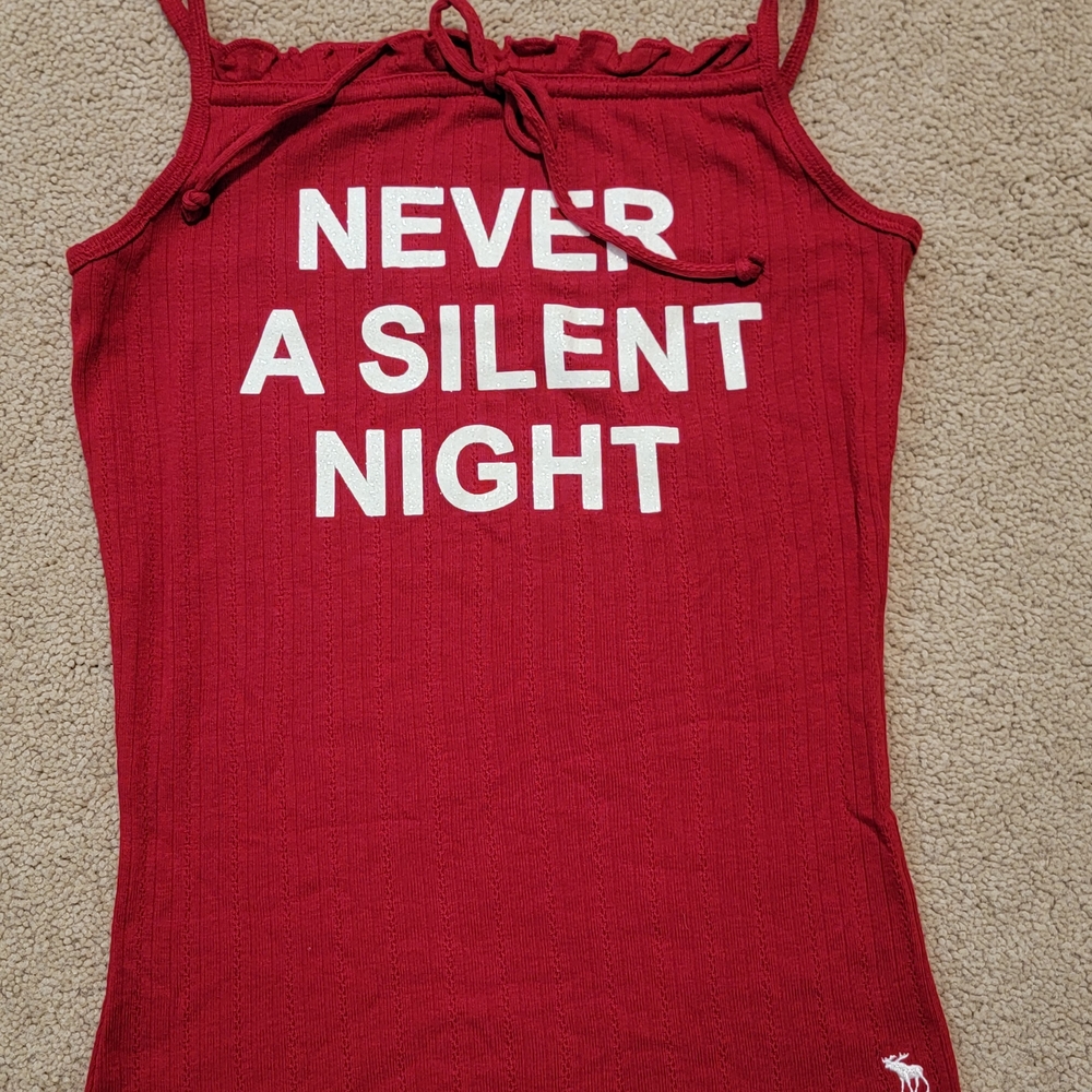 Vintage Y2K Abercrombie & Fitch Red Chemise - Never a Silent Night/Medium